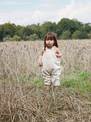 The Little Tailor Sherpa Fleece Cosy Baby Dungaree - Image 1 of 7