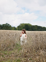 The Little Tailor Sherpa Fleece Cosy Baby Dungaree - Image 2 of 7