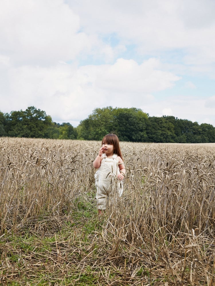 The Little Tailor Sherpa Fleece Cosy Baby Dungaree - Image 2 of 7