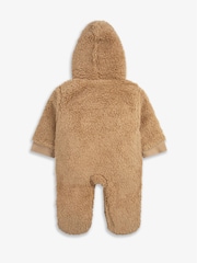The Little Tailor Quilted Reversible Sherpa Fleece Cosy Baby Pramsuit - Image 5 of 6