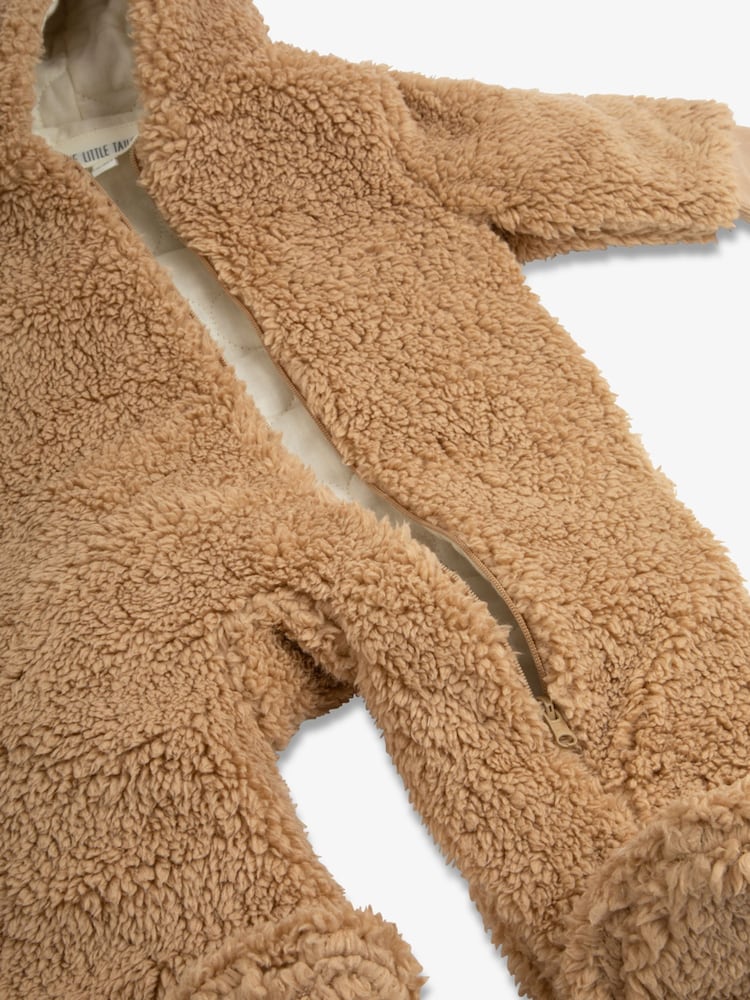 The Little Tailor Quilted Reversible Sherpa Fleece Cosy Baby Pramsuit - Image 6 of 6