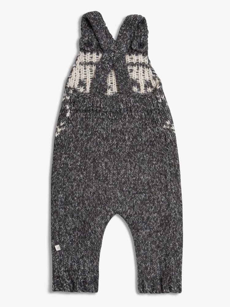 The Little Tailor Baby Knitted Fairisle Pattern Dungaree - Image 5 of 5