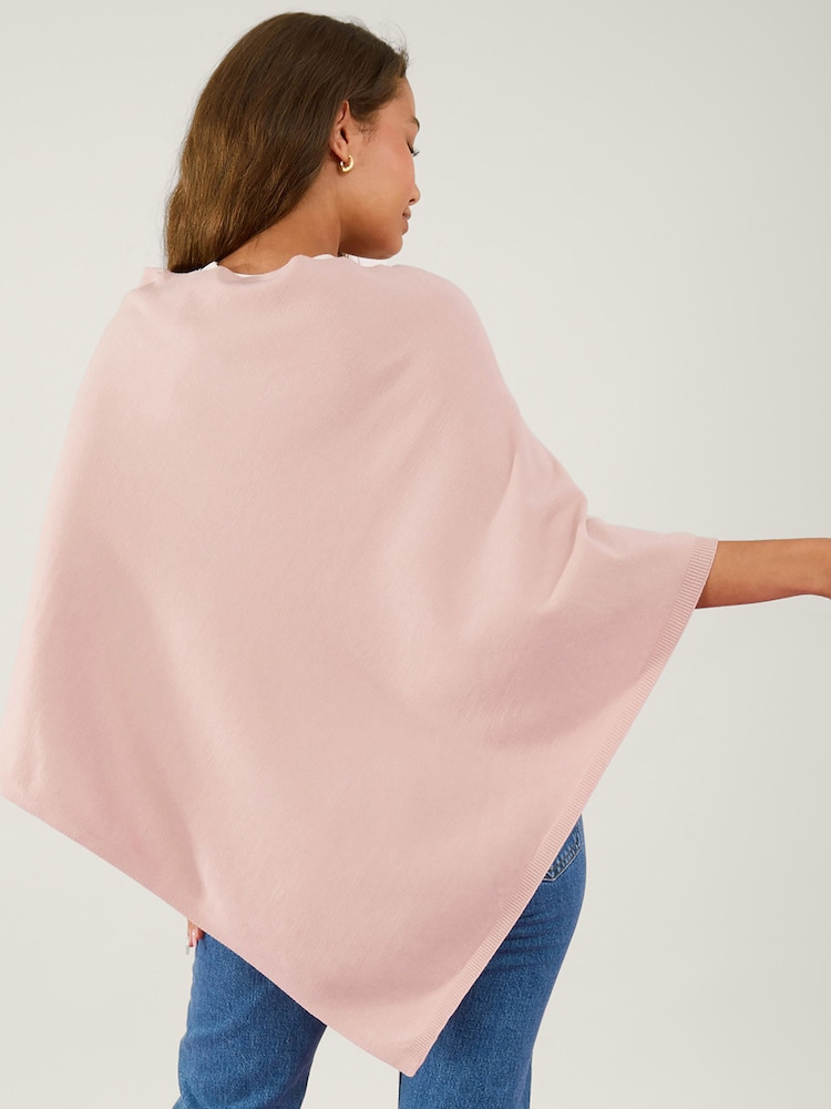 Accessorize Pink Knit Poncho - Image 2 of 4