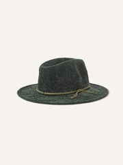 Accessorize Green Chenille Packable Fedora Hat - Image 1 of 4