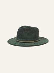 Accessorize Green Chenille Packable Fedora Hat - Image 2 of 4