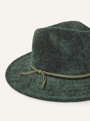 Accessorize Green Chenille Packable Fedora Hat - Image 3 of 4