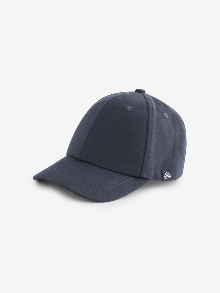 Navy Blue Canvas 100% Cotton Cap 1-16 years (3mths-16yrs) - Image 1 of 3