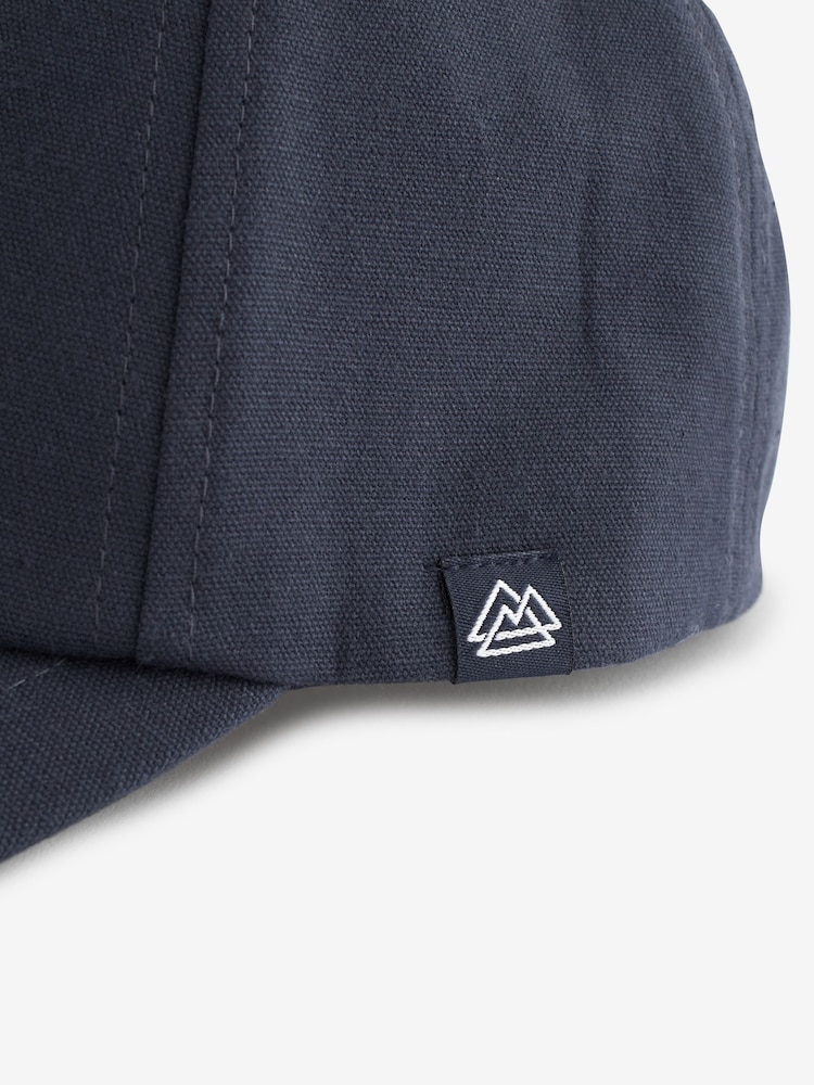 Navy Blue Canvas 100% Cotton Cap 1-16 years (3mths-16yrs) - Image 2 of 3