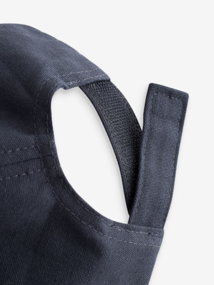 Navy Blue Canvas 100% Cotton Cap 1-16 years (3mths-16yrs) - Image 3 of 3
