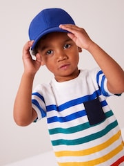 Cobalt Blue Canvas 100% Cotton Cap 1-16 years (3mths-16yrs) - Image 1 of 6