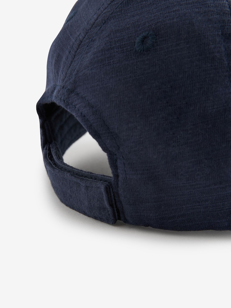 Navy Blue Jersey Baseball 100% Cotton Cap (3mths-16yrs) - Image 2 of 2