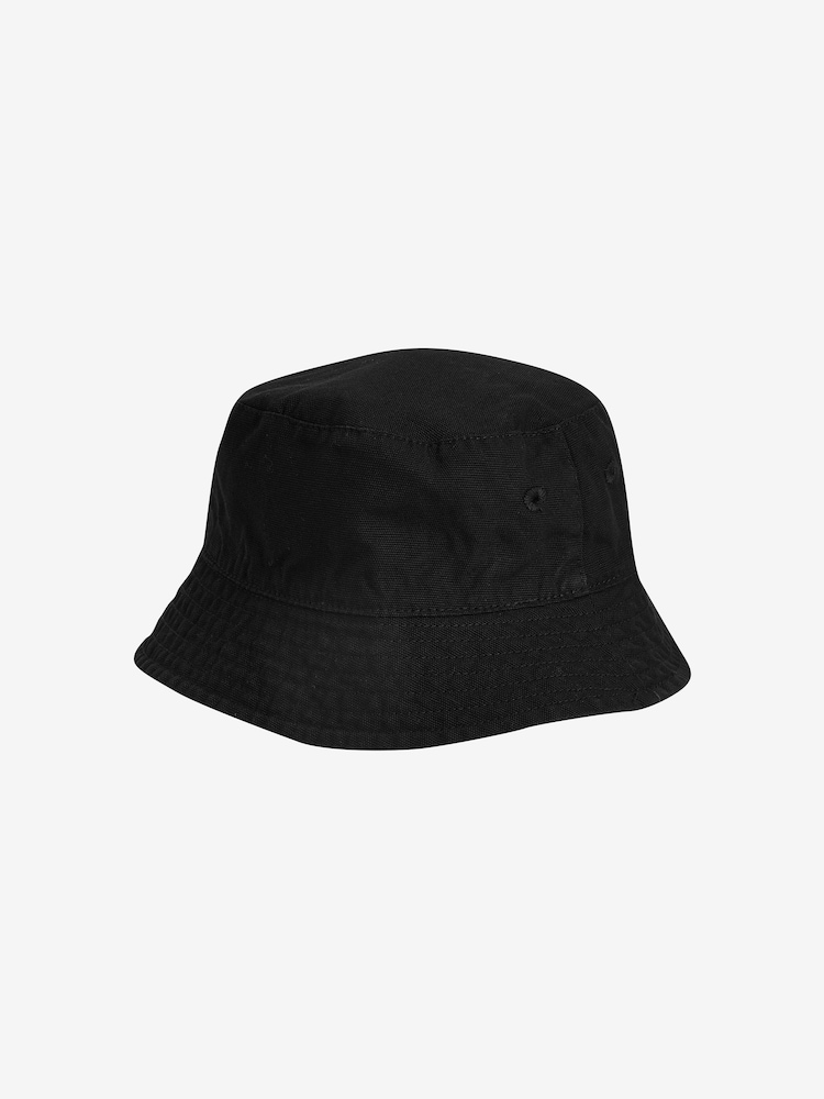 Черный - 100% Cotton Canvas Bucket Hat (3mths-16yrs) - Image 1 of 1