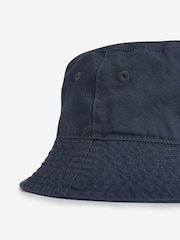 Navy Blue 100% Cotton Canvas Bucket Hat (3mths-16yrs) - Image 2 of 2