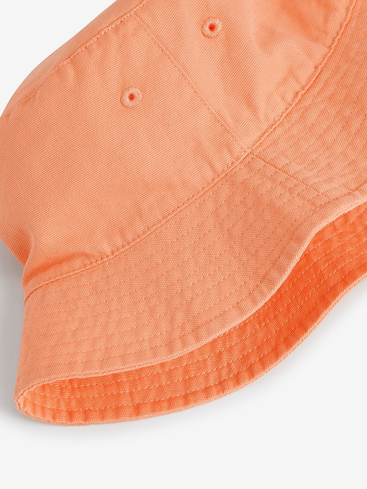 Orange Canvas Bucket Hat (3mths-16yrs) - Image 2 of 2