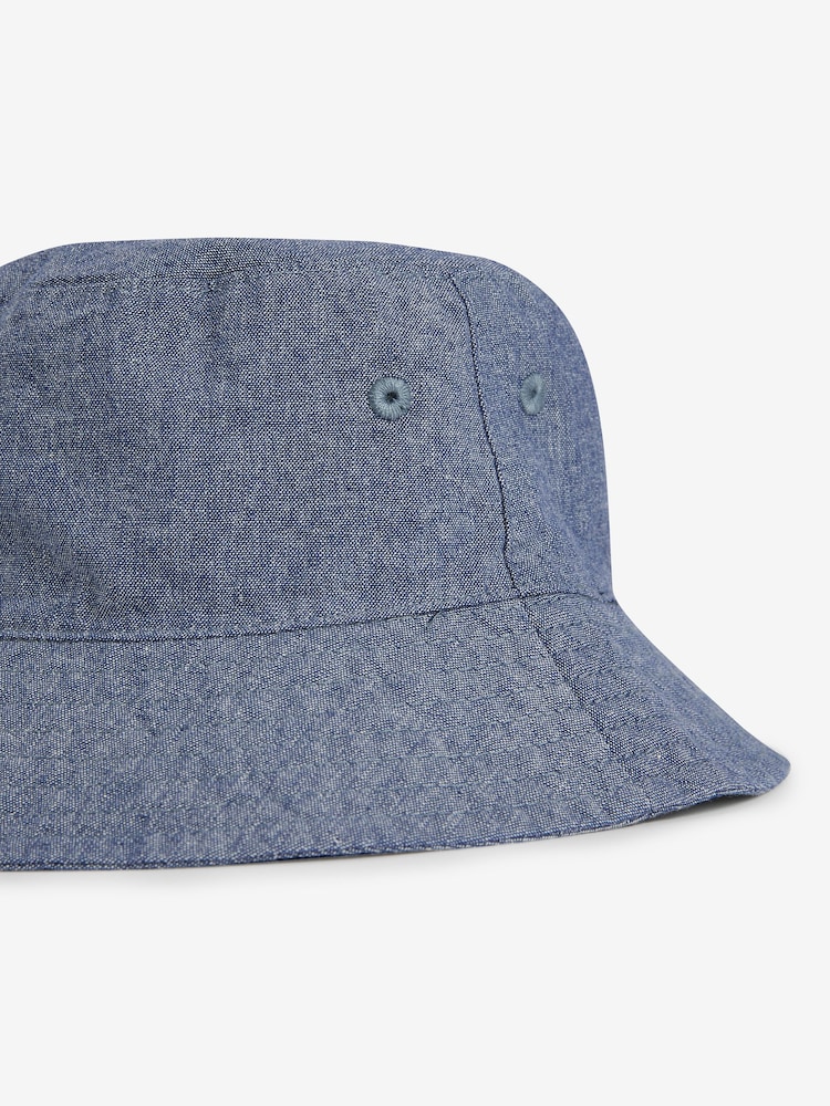 Blue Chambray Bucket Hat (3mths-16yrs) - Image 4 of 4 Blue Chambray Bucket Hat (3mths-16yrs) - Image 4 of 4