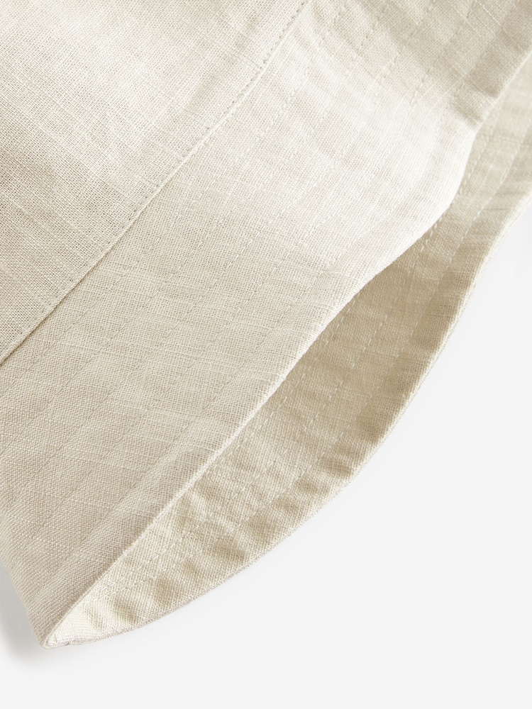 Nevtralno - Laneni Blend vedrast klobuk (3 mesecev-16 let) - Slika 5 iz 5
