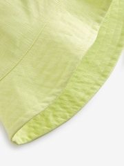 V barvi limete - Laneni Blend vedrast klobuk (3 mesecev-16 let) - Slika 3 iz 3