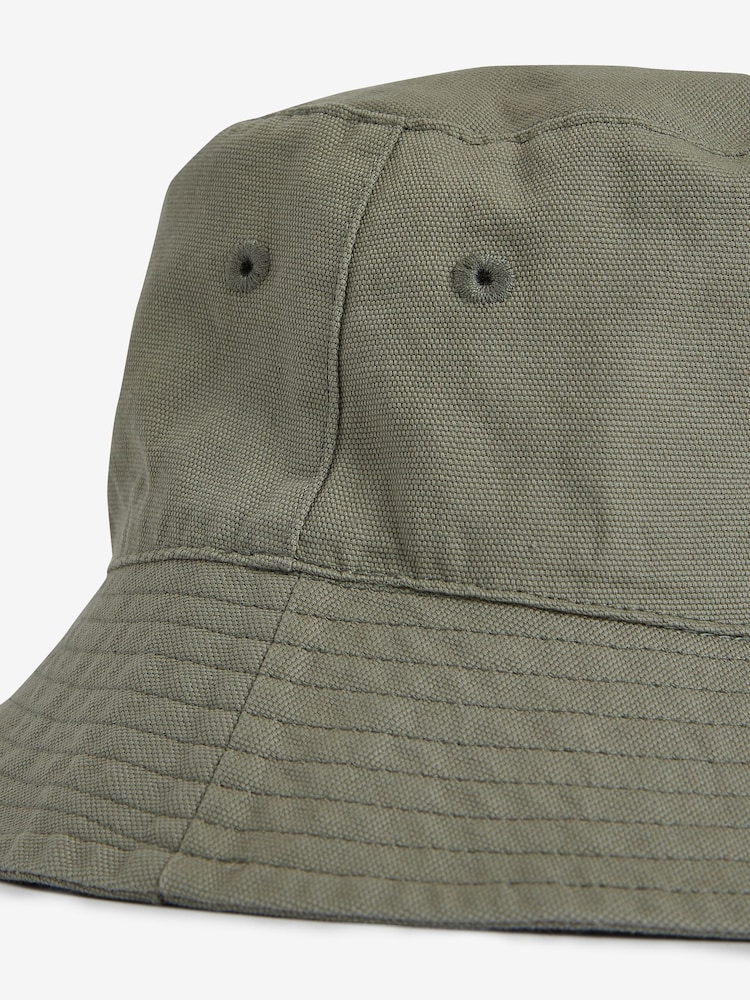Sage Green Canvas Bucket Hat (3mths-16yrs) - Image 2 of 2