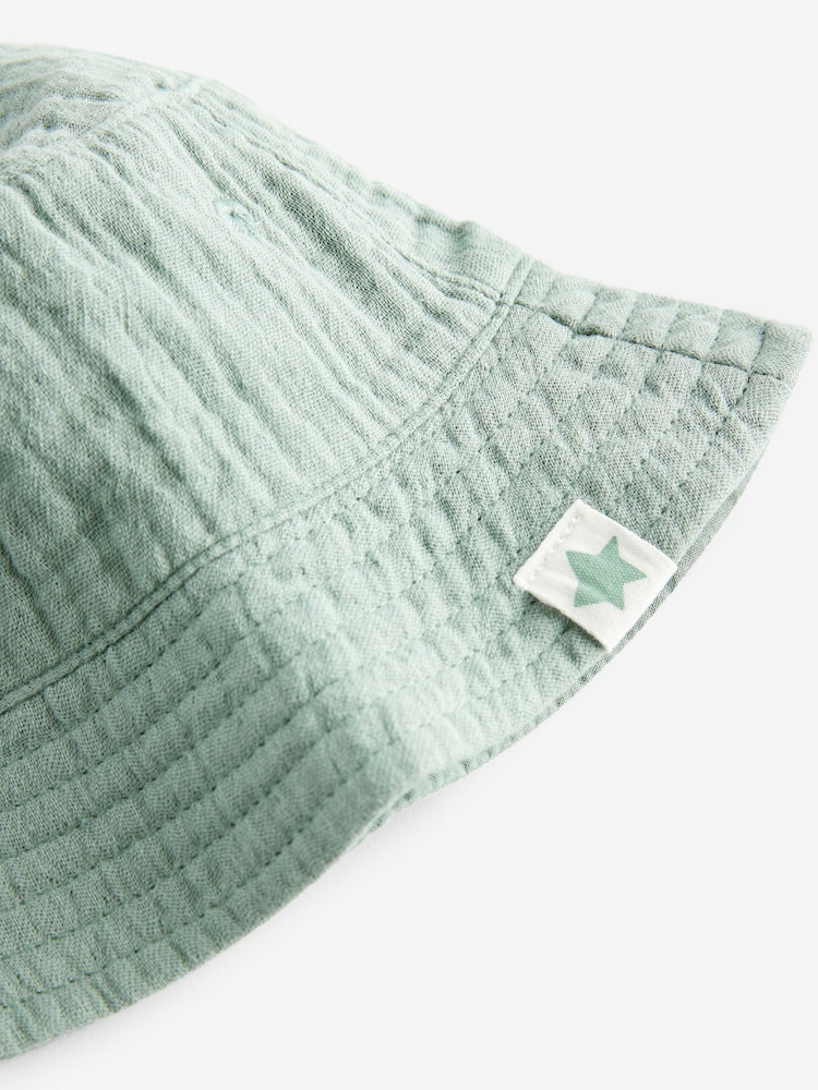 Sage Green Bucket Hat (3mths-6yrs) - Image 2 of 2 Sage Green Bucket Hat (3mths-6yrs) - Image 2 of 2