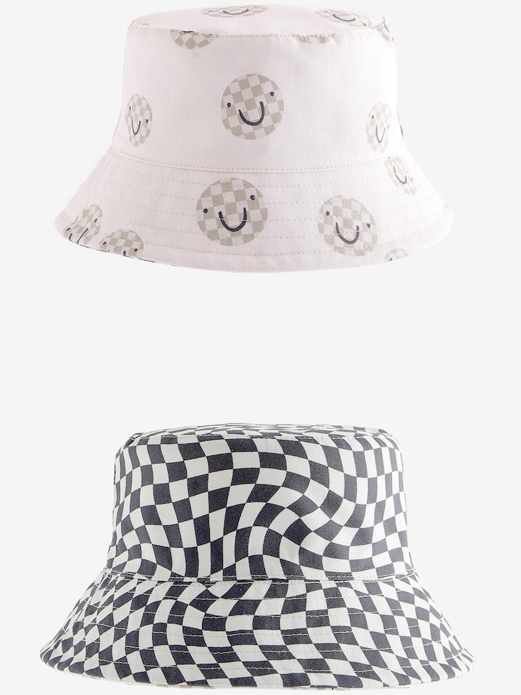 Checkerboard Smile Reversible Bucket Hat (3mths-16yrs) - Image 1 of 3