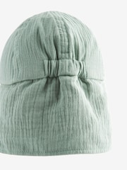 Sage Green Legionnaire 100% Cotton Hat (3mths-10yrs) - Image 2 of 3