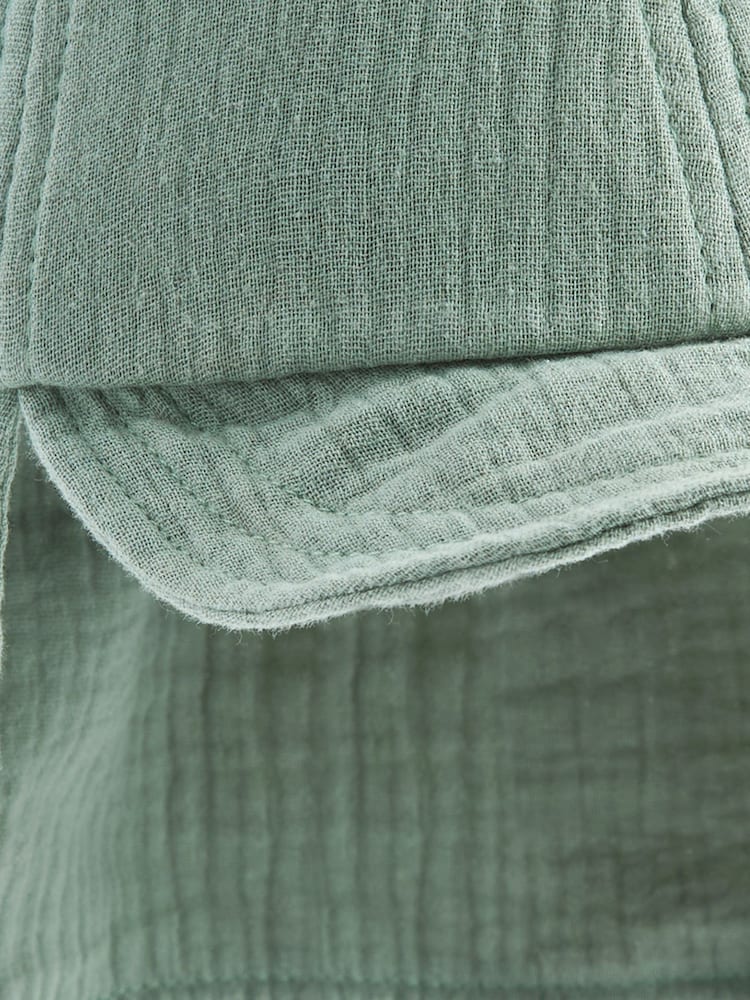 Sage Green Legionnaire 100% Cotton Hat (3mths-10yrs) - Image 3 of 3
