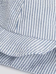 Blue/White Stripe Legionnaire 100% Cotton Hat (3mths-10yrs) - Image 2 of 2