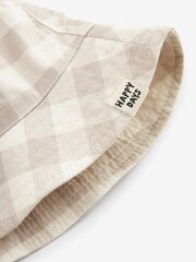 Neutral Check Bucket Hat (3mths-10yrs) - Image 2 of 2