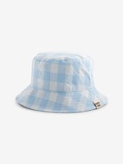 Blue Check Bucket Hat (3mths-10yrs) - Image 1 of 2