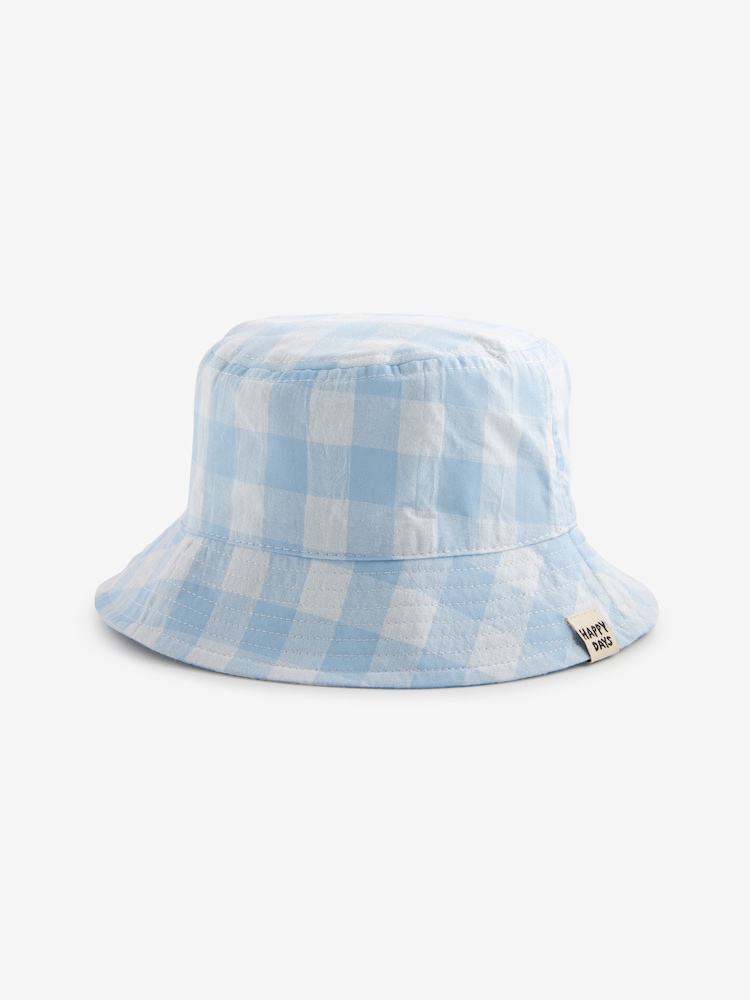 Blue Check Bucket Hat (3mths-10yrs) - Image 1 of 2 Blue Check Bucket Hat (3mths-10yrs) - Image 1 of 2