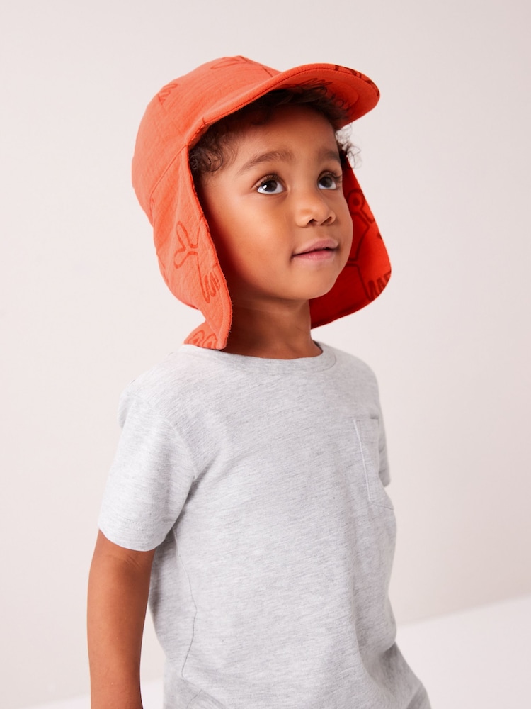 Orange Crab Print Legionnaire Hat (3mths-6yrs) - Image 1 of 4