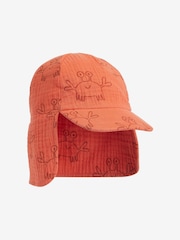 Orange Crab Print Legionnaire Hat (3mths-6yrs) - Image 3 of 4