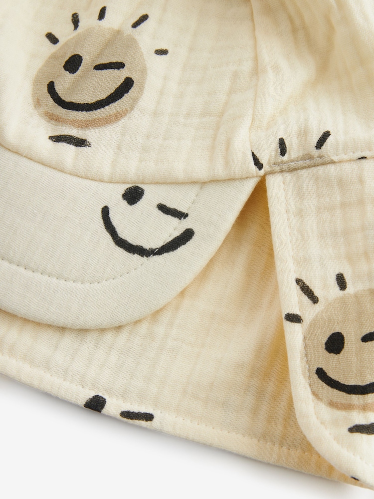 Neutral Smile Print Legionnaire Hat (3mths-10yrs) - Image 2 of 2 Neutral Smile Print Legionnaire Hat (3mths-10yrs) - Image 2 of 2