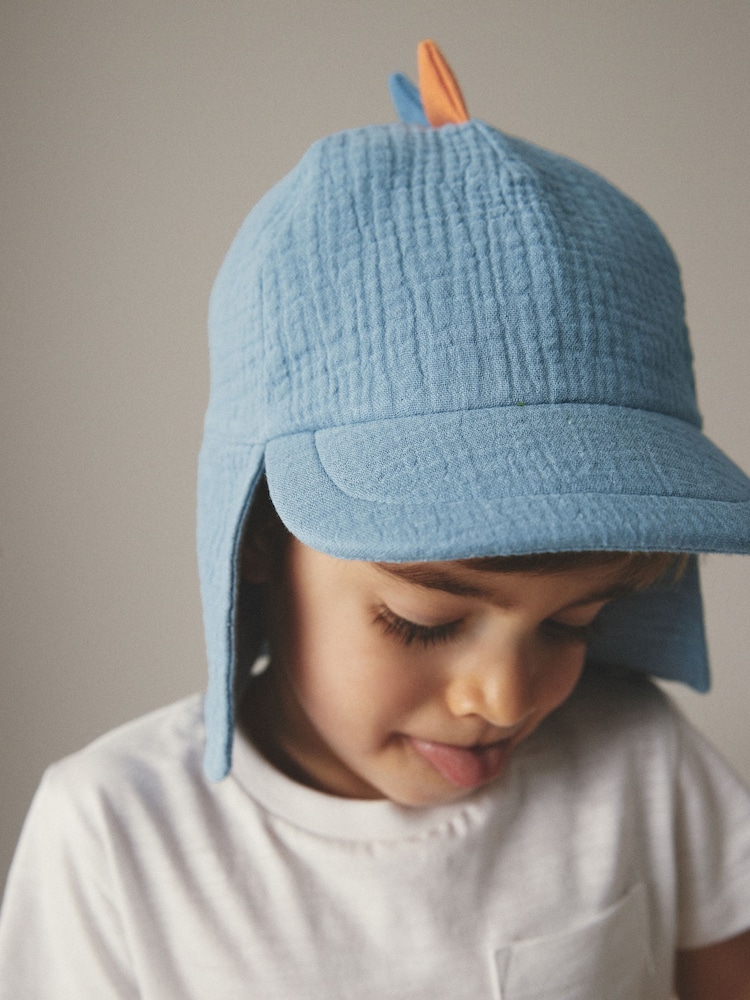 Blue Spike Dinosaur Legionnaire Hat (3mths-10yrs) - Image 2 of 4 Blue Spike Dinosaur Legionnaire Hat (3mths-10yrs) - Image 2 of 4