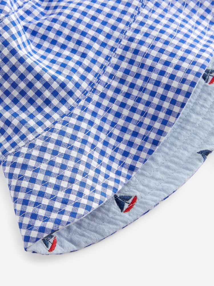 Blue Boats Reversible Bucket Hat (3mths-16yrs) - Image 2 of 2