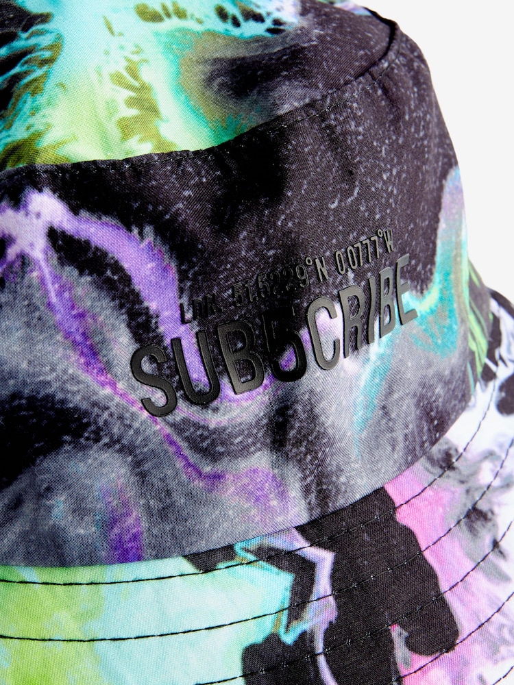Marble Effect Print Bucket Hat (1-16yrs) - Image 2 of 3 Marble Effect Print Bucket Hat (1-16yrs) - Image 2 of 3