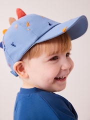 Blue Embroidered Dinosaurs Baseball Cap (3mths-10yrs) - Image 2 of 5