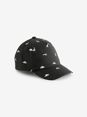 Black Embroidered Dinosaur Baseball Cap (3mths-10yrs) - Image 1 of 2