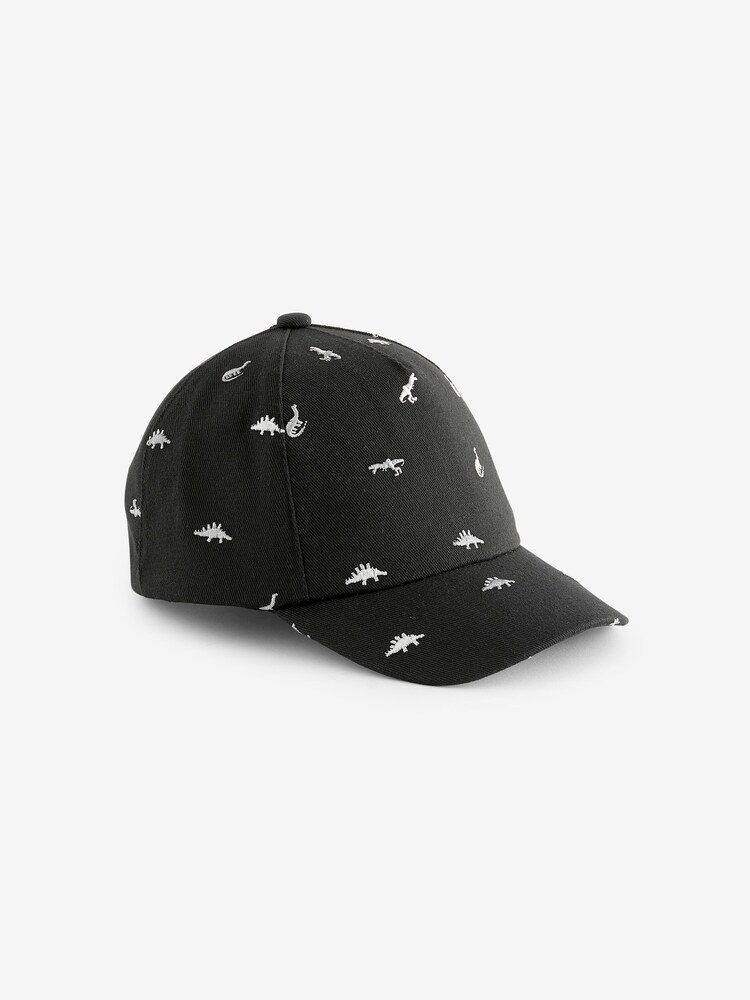Black Embroidered Dinosaur Baseball Cap (3mths-10yrs) - Image 1 of 2 Black Embroidered Dinosaur Baseball Cap (3mths-10yrs) - Image 1 of 2