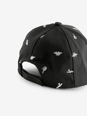 Black Embroidered Dinosaur Baseball Cap (3mths-10yrs) - Image 2 of 2