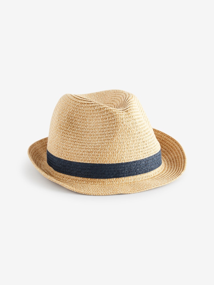 Neutral Navy Band Trilby Hat (1-16yrs) - Image 4 of 5
