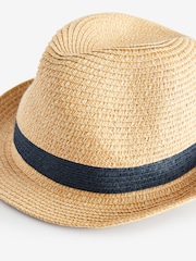 Neutral Navy Band Trilby Hat (1-16yrs) - Image 5 of 5
