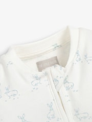The Little Tailor Baby Front Zip Soft 100% Cotton Sleepsuit - Image 3 of 4