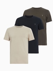 AllSaints Green Tonic Crew T-Shirts 3 Pack - Image 1 of 6