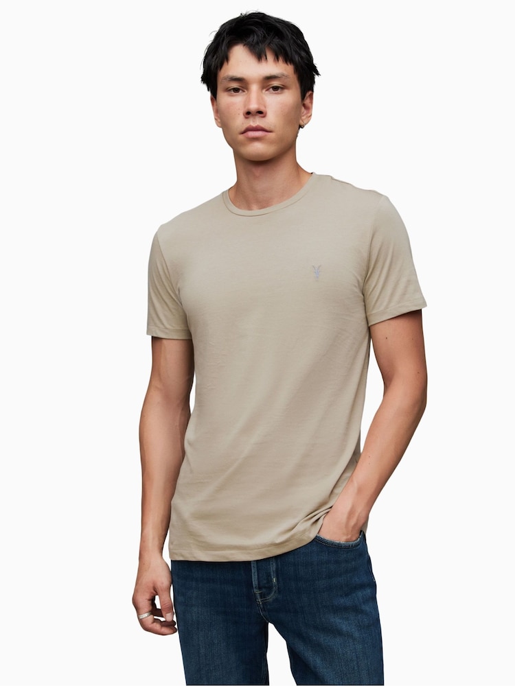 AllSaints Green Tonic Crew T-Shirts 3 Pack - Image 2 of 6