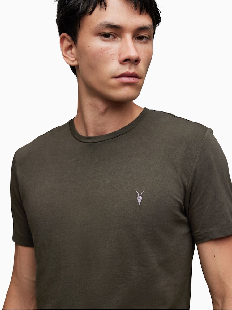 AllSaints Green Tonic Crew T-Shirts 3 Pack - Image 6 of 6