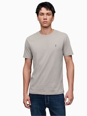 AllSaints Brown Brace Crew T-Shirts 3 Pack - Image 4 of 7