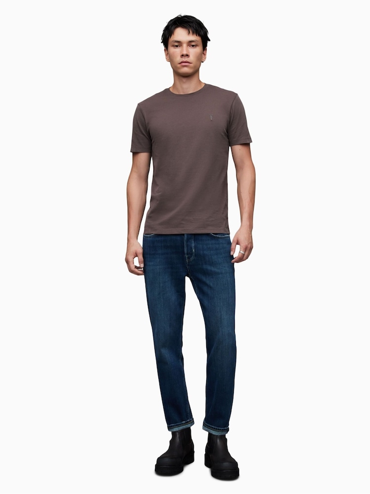 AllSaints Brown Brace Crew T-Shirts 3 Pack - Image 6 of 7