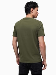 AllSaints Green 100% Cotton Brace Crew T-Shirt - Image 2 of 5