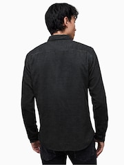 AllSaints Black Long Sleeve Lorella 100% Cotton Shirt - Image 2 of 5